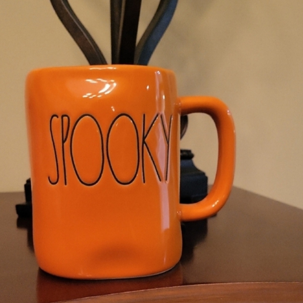 Rae Dunn Orange 'SPOOKY' Ceramic Mug